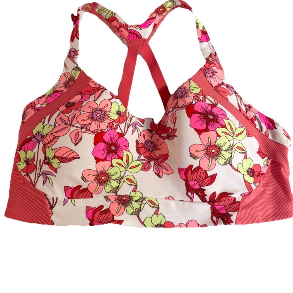 Avia Pink Floral Sports Bra